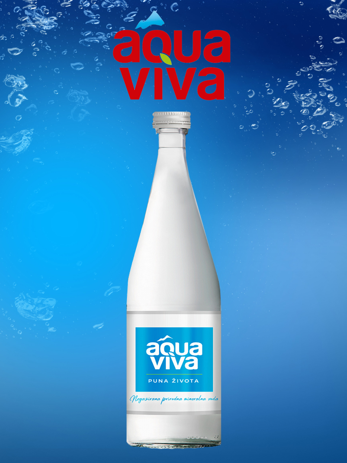 Вода минеральная Aqua Viva негазированная 0.75л, стекло, Сербия