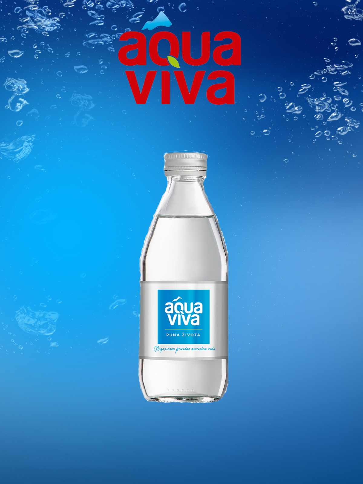 Вода минеральная Aqua Viva негазированная 0.25л, стекло, Сербия