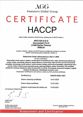 Nectar-HACCP-2021-certificate_result